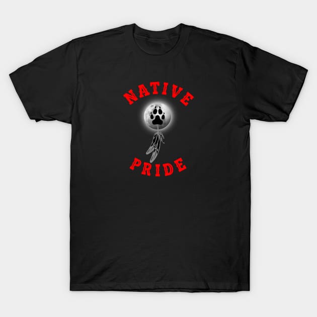 NATIVE PRIDE 7 (WOLF) T-Shirt by GardenOfNightmares